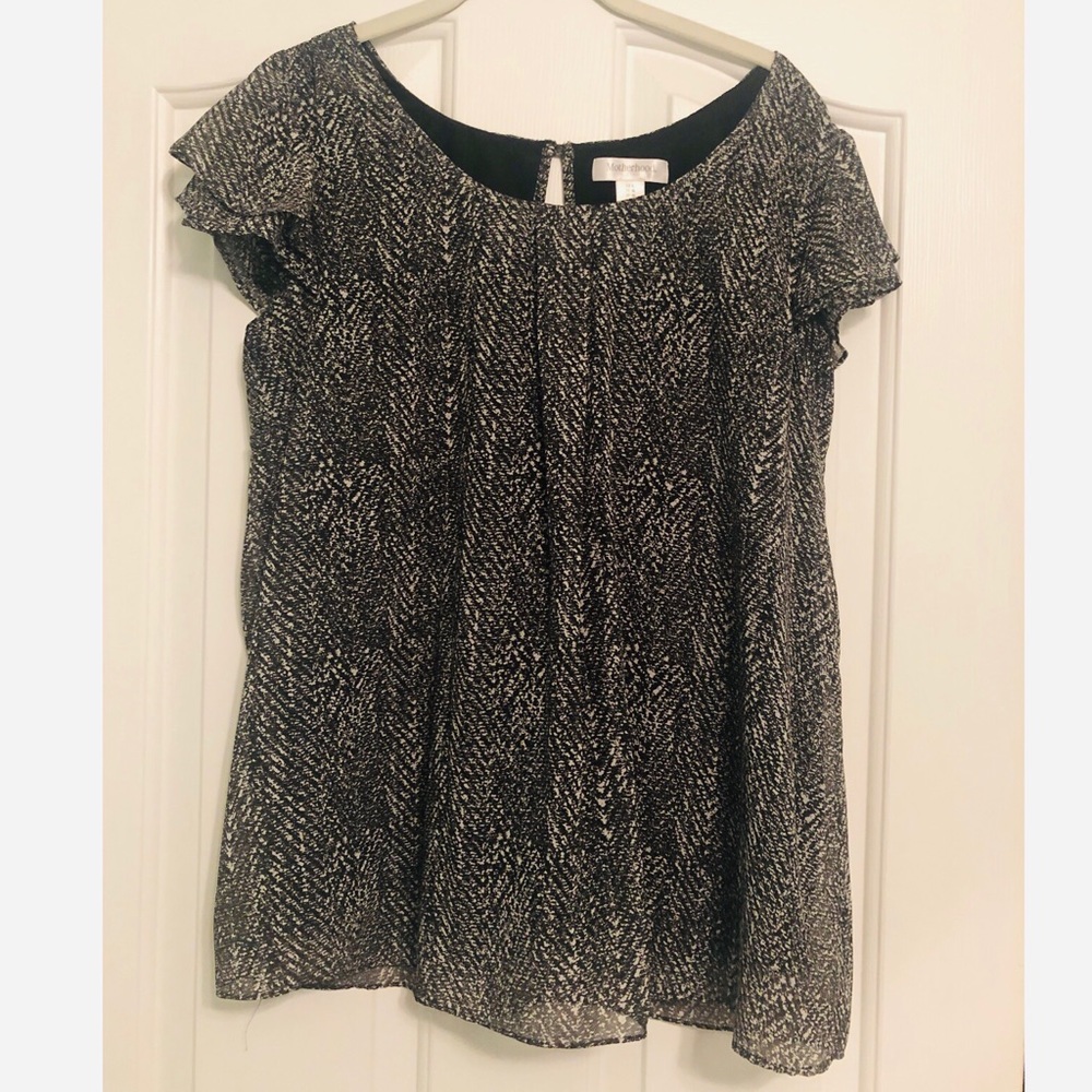 Black and White Maternity Blouse